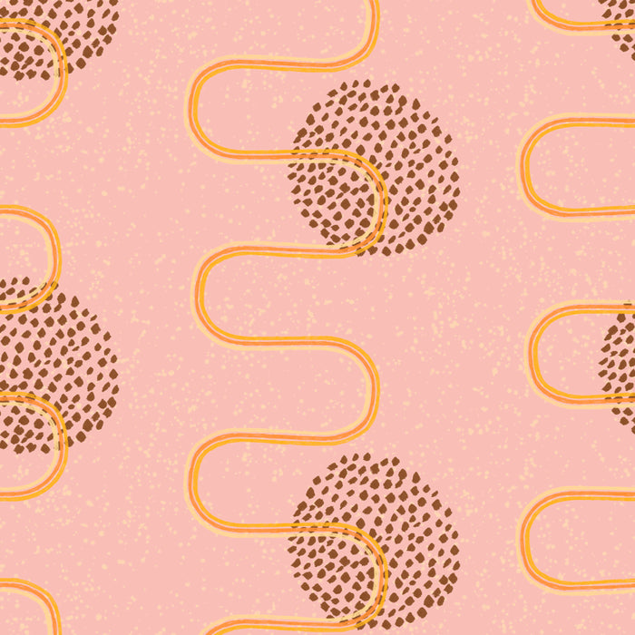 Abstract Fields in Peach Pink & Brown Coffee Mug Gallery Image 2