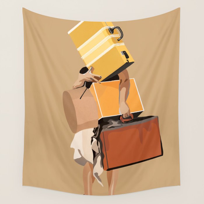 But only everything necessary Terracotta Wall Tapestry Gallery Image 4