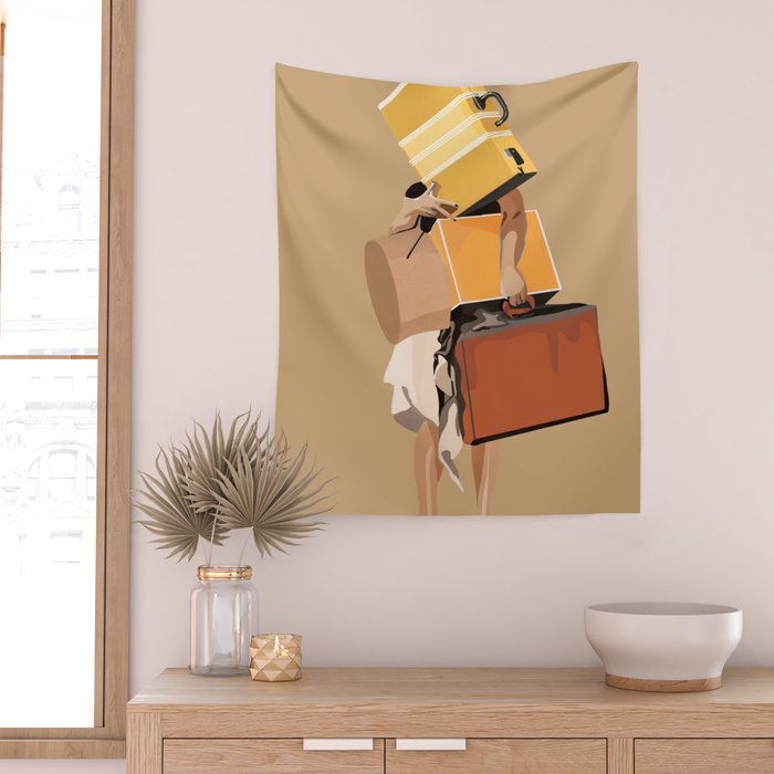 But only everything necessary Terracotta Wall Tapestry Gallery Image 2