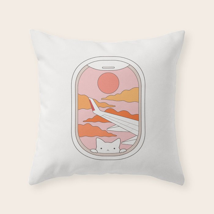 Cat Landscape 173 Throw Pillow Gallery Image 6