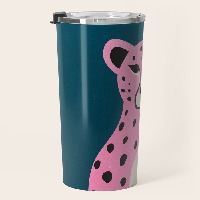 The Stare: Night Race Pink Cheetah Edition Travel Mug Gallery Image 3