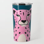 The Stare: Night Race Pink Cheetah Edition Travel Mug Gallery Image 1