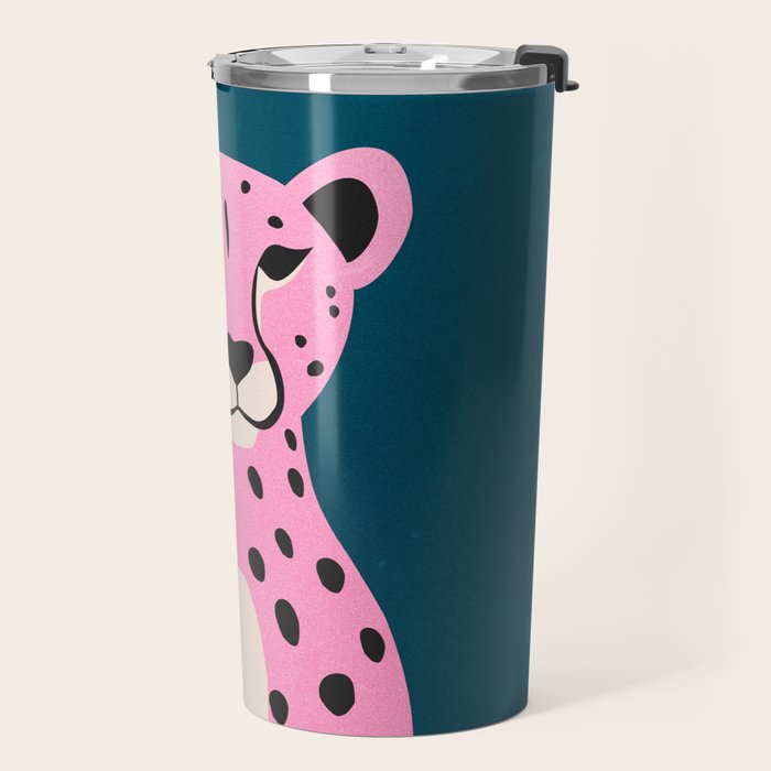 The Stare: Night Race Pink Cheetah Edition Travel Mug Gallery Image 2