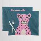 The Stare: Night Race Pink Cheetah Edition Placemat Gallery Image 1