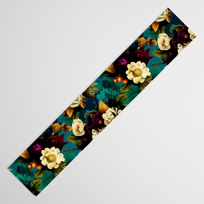 Before Midnight Blue Hour Vintage Fall Flowers Garden Table Runner Gallery Image 3