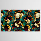 Before Midnight Blue Hour Vintage Fall Flowers Garden Tablecloth Gallery Image 2