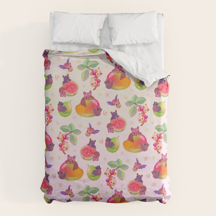  Fruit and bat - pastel Duvet Cover Gallery Image 6