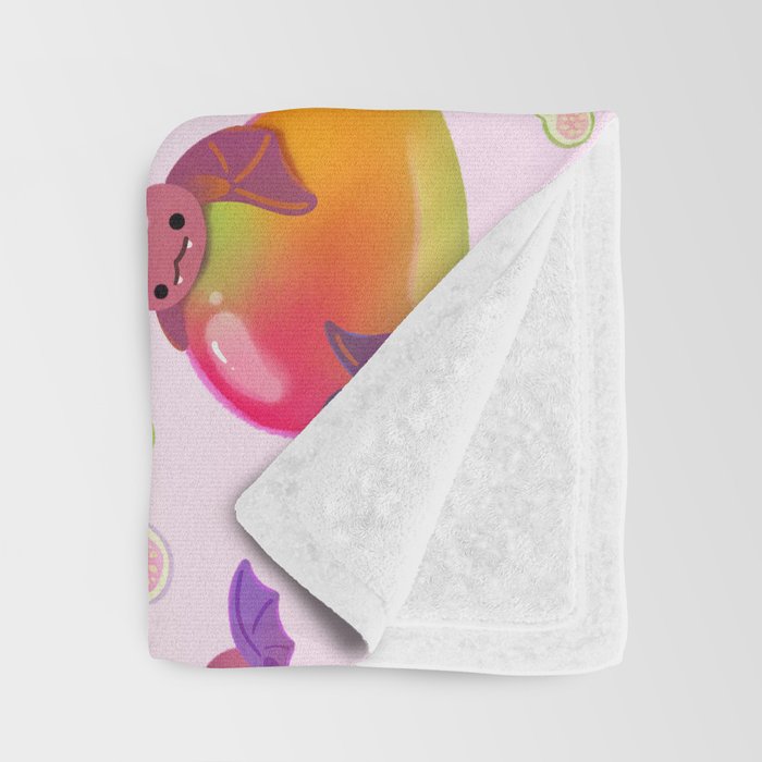  Fruit and bat - pastel Throw Blanket Gallery Image 3
