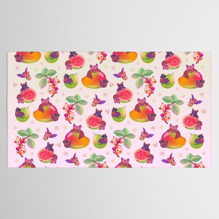  Fruit and bat - pastel Tablecloth Gallery Image 2