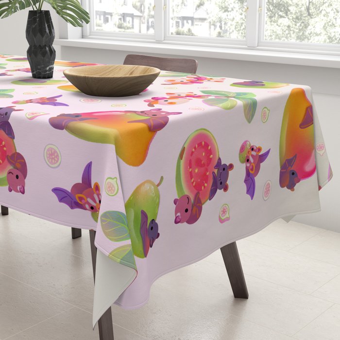  Fruit and bat - pastel Tablecloth Gallery Image 3