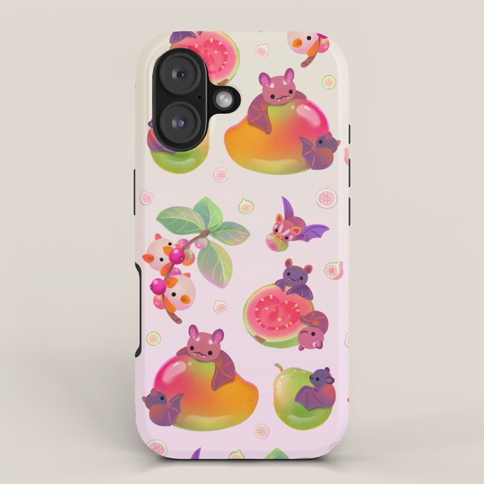  Fruit and bat - pastel iPhone Case Gallery Image 1