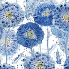 blue indigo dandelion pattern watercolor Coffee Mug Gallery Image 2