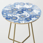 blue indigo dandelion pattern watercolor Side Table Gallery Image 2