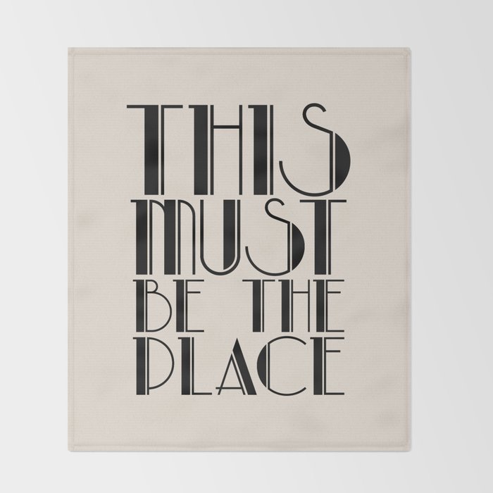 This Must Be The Place (Beige) Throw Blanket Gallery Image 2