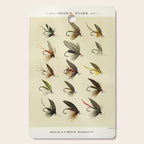Vintage Fly Fishing Print - Trout Flies Cutting Board Gallery Image 1