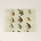 Vintage Fly Fishing Print - Trout Flies Welcome Mat Gallery Image 1