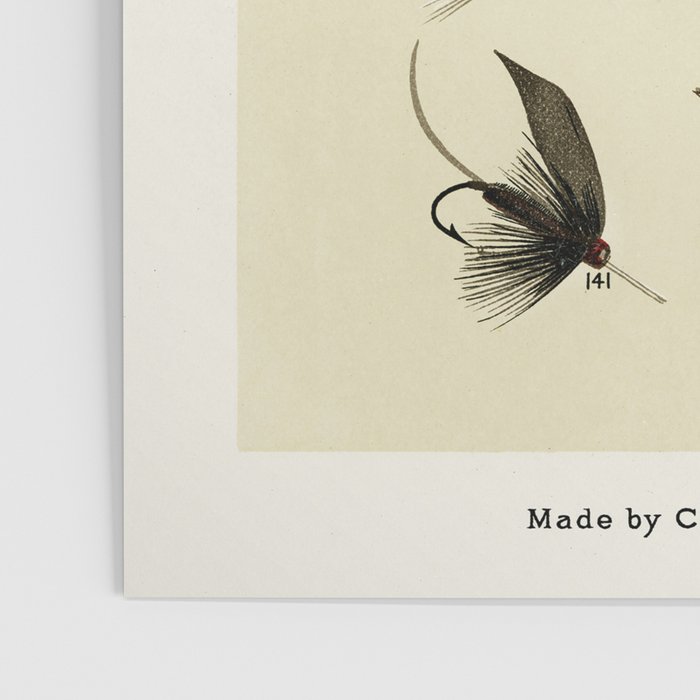 Vintage Fly Fishing Print - Trout Flies Poster Gallery Image 3