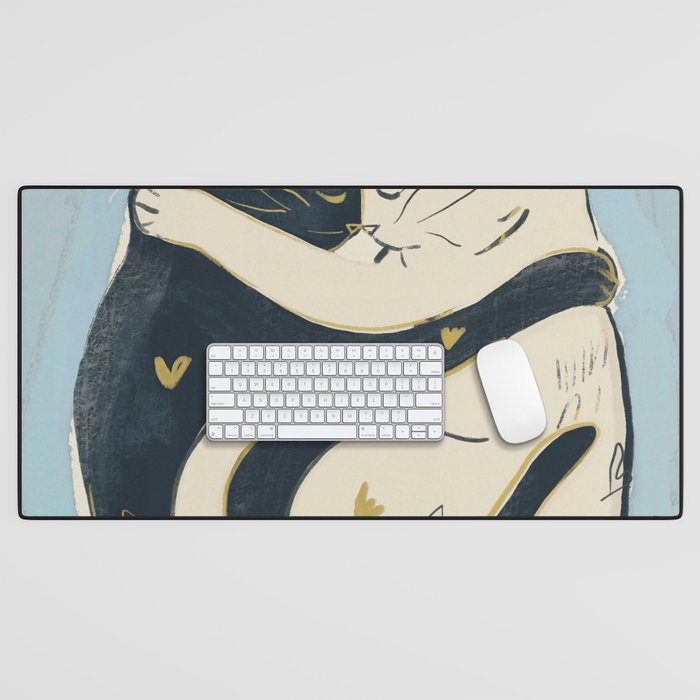 Cats In Love 4 Desk Mat Gallery Image 1