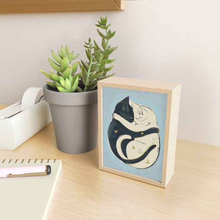 Cats In Love 4 Mini Art Print Gallery Image 2