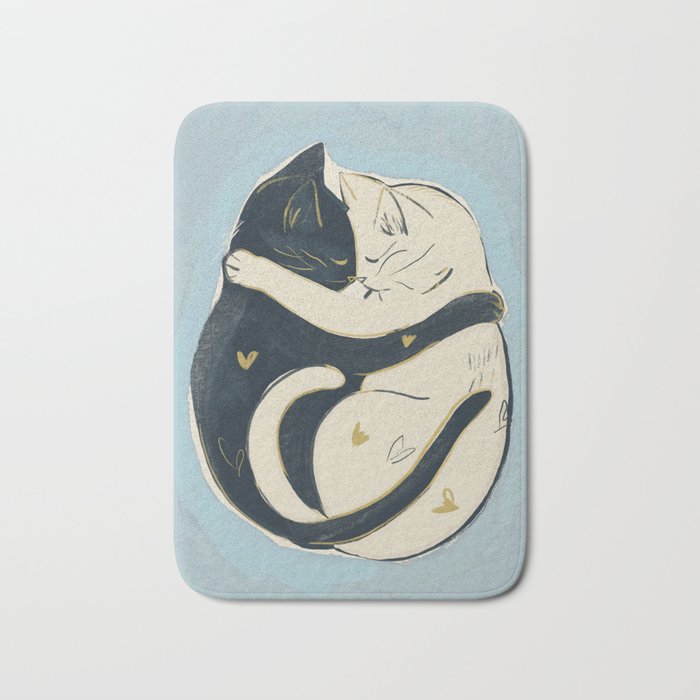 Cats In Love 4 Bath Mat Gallery Image 1