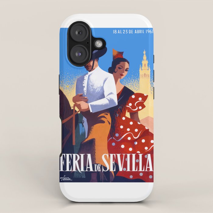 1961 SPAIN Feria De Sevilla Poster iPhone Case Gallery Image 1