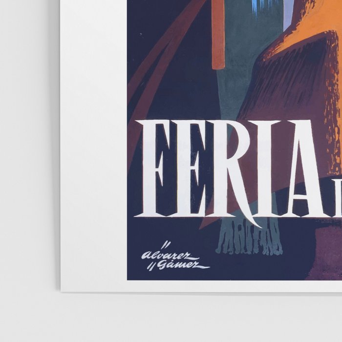 1961 SPAIN Feria De Sevilla Poster Poster Gallery Image 3