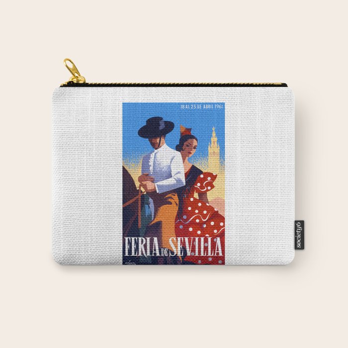 1961 SPAIN Feria De Sevilla Poster Carry All Pouch Gallery Image 1