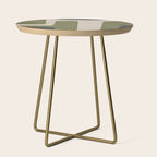 Olive Green Black Abstract Modern Artwork Side Table Gallery Image 1