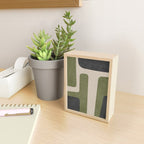 Olive Green Black Abstract Modern Artwork Mini Art Print Gallery Image 2