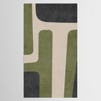Olive Green Black Abstract Modern Artwork Tablecloth Gallery Image 2
