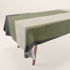 Olive Green Black Abstract Modern Artwork Tablecloth Gallery Image 1