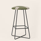 Olive Green Black Abstract Modern Artwork Stool Gallery Image 1