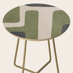 Olive Green Black Abstract Modern Artwork Side Table Gallery Image 2