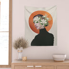 Lady Portrait 4 Wall Tapestry Gallery Image 2