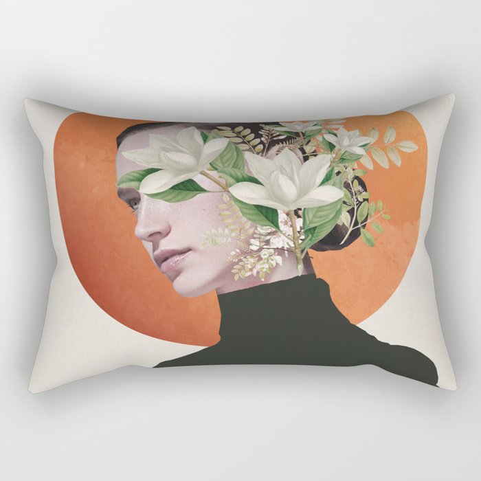 Lady Portrait 4 Rectangular Pillow Gallery Image 2