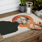 Lady Portrait 4 Outdoor Rug Gallery Image 2