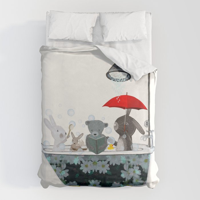 little bath time Duvet Cover Gallery Image 6