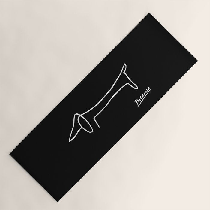 Pablo Picasso Dog (Lump) Artwork Shirt, Sketch Reproduction Yoga Mat Gallery Image 1