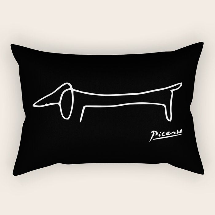 Pablo Picasso Dog (Lump) Artwork Shirt, Sketch Reproduction Rectangular Pillow Gallery Image 1