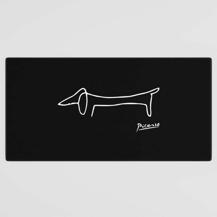 Pablo Picasso Dog (Lump) Artwork Shirt, Sketch Reproduction Desk Mat Gallery Image 3
