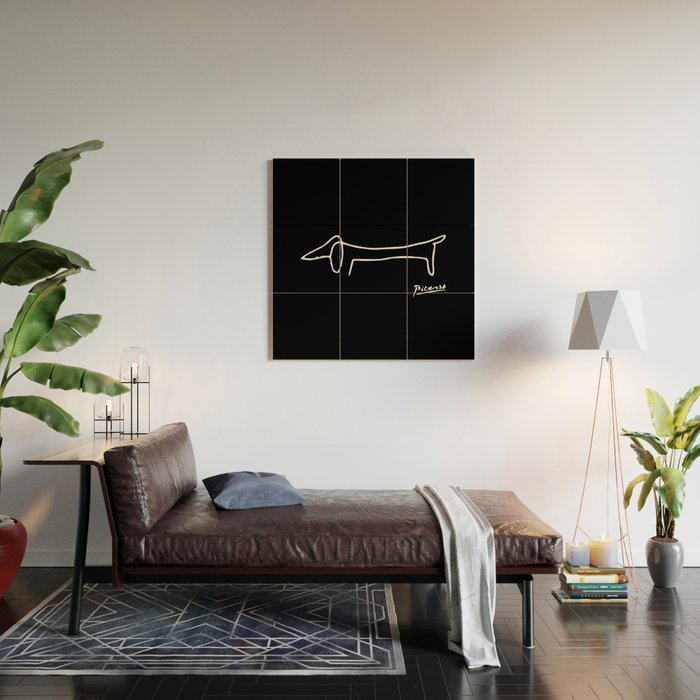 Pablo Picasso Dog (Lump) Artwork Shirt, Sketch Reproduction Wood Wall Art Gallery Image 2