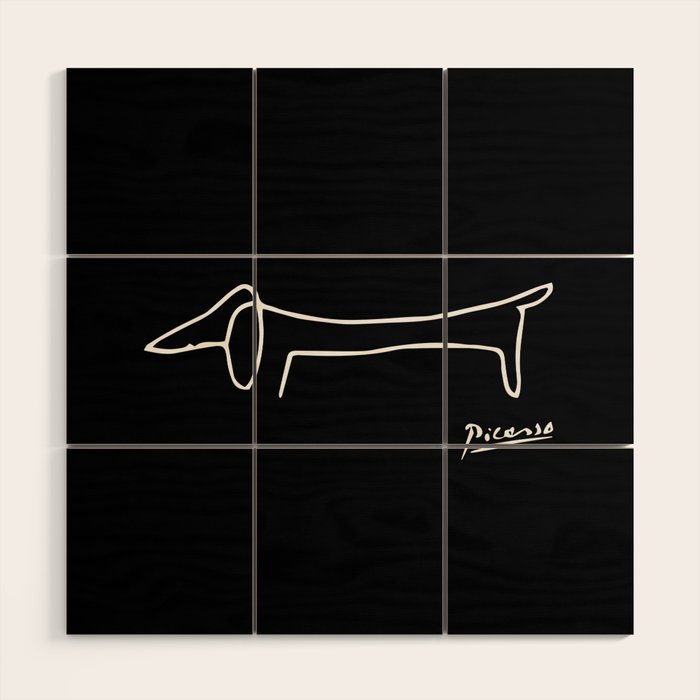 Pablo Picasso Dog (Lump) Artwork Shirt, Sketch Reproduction Wood Wall Art Gallery Image 1