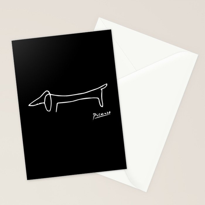 Pablo Picasso Dog (Lump) Artwork Shirt, Sketch Reproduction Stationery Card Gallery Image 2