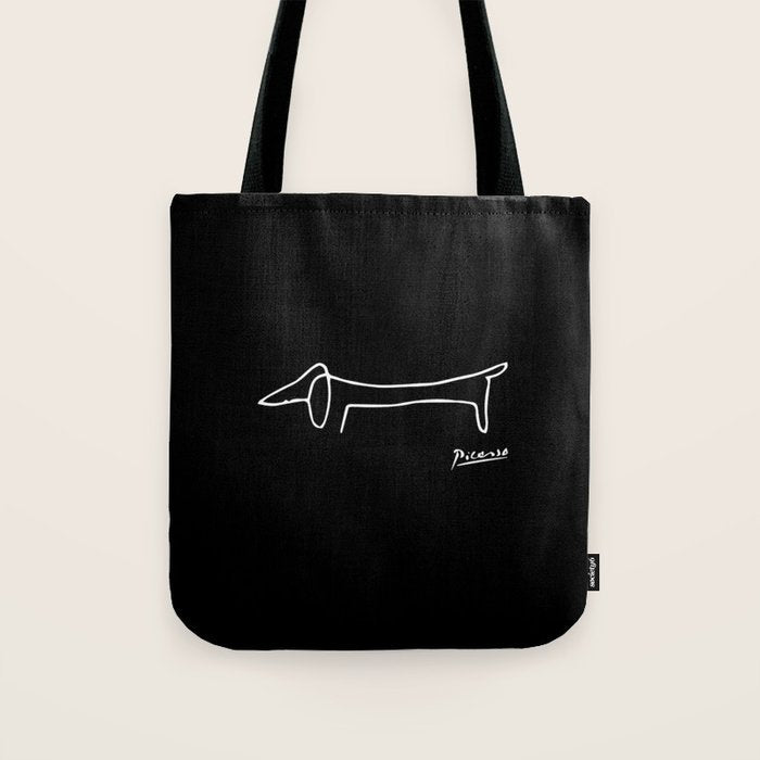 Pablo Picasso Dog (Lump) Artwork Shirt, Sketch Reproduction Tote Bag Gallery Image 1