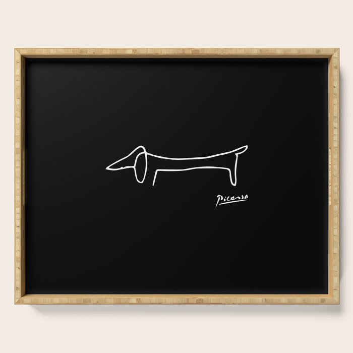 Pablo Picasso Dog (Lump) Artwork Shirt, Sketch Reproduction Serving Tray Gallery Image 1