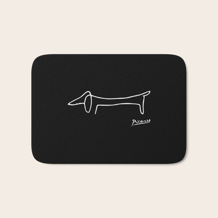Pablo Picasso Dog (Lump) Artwork Shirt, Sketch Reproduction Bath Mat Gallery Image 1