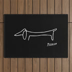Pablo Picasso Dog (Lump) Artwork Shirt, Sketch Reproduction Outdoor Rug Gallery Image 1