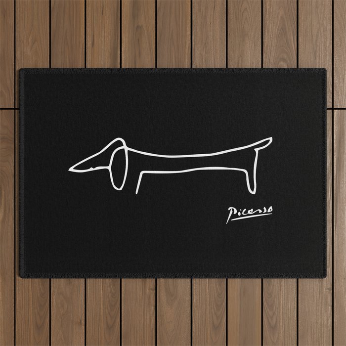 Pablo Picasso Dog (Lump) Artwork Shirt, Sketch Reproduction Outdoor Rug Gallery Image 1
