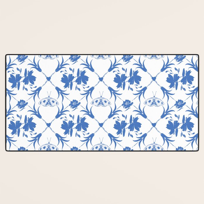 Floral Pleasure blue B Desk Mat Gallery Image 3