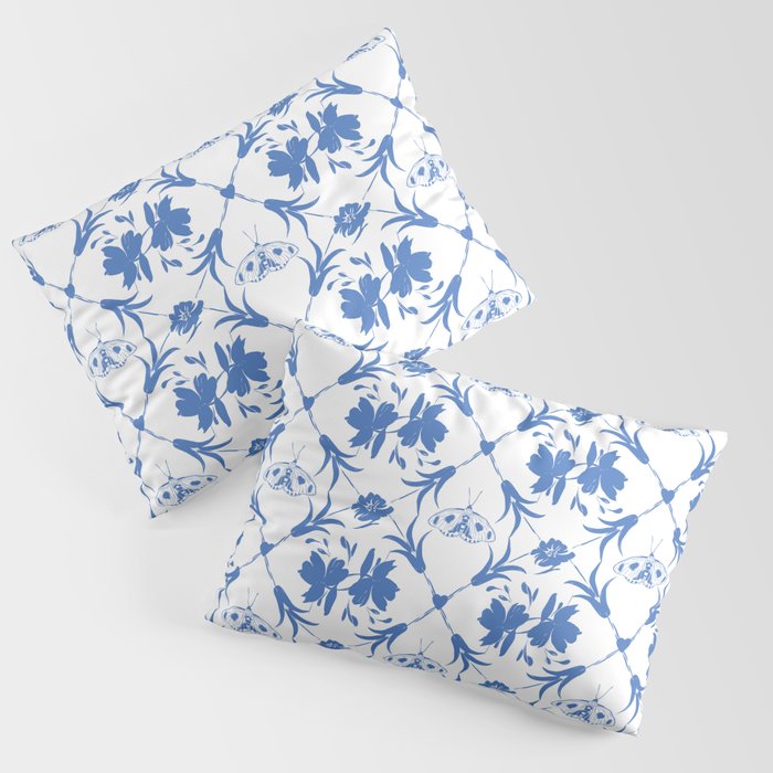 Floral Pleasure blue B Pillow Sham Gallery Image 3